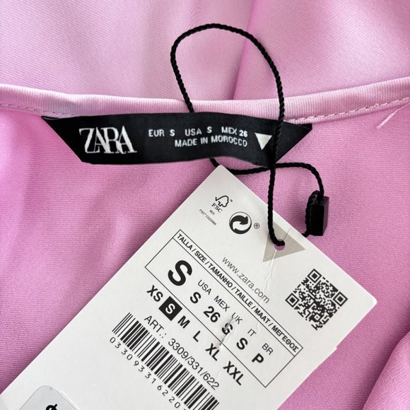 Zara Lavender Satin Effect Midi Slip Dress - Picture 7 of 7